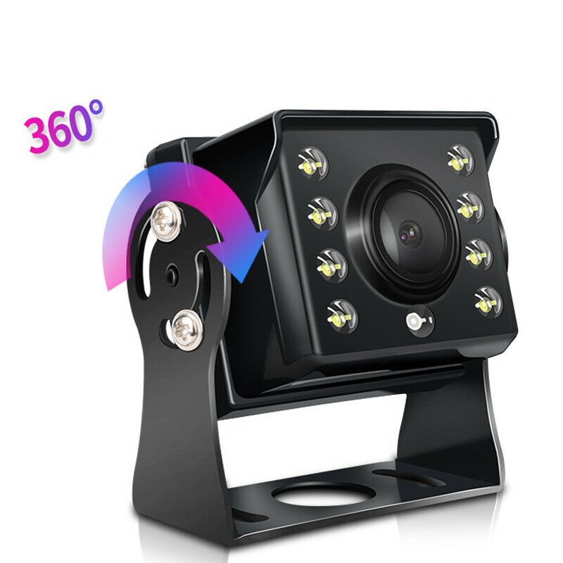 12V-24V HD 8 LED Truck Bus Trailer RV Blind Spot Rear View Camera + 15M AV Cable