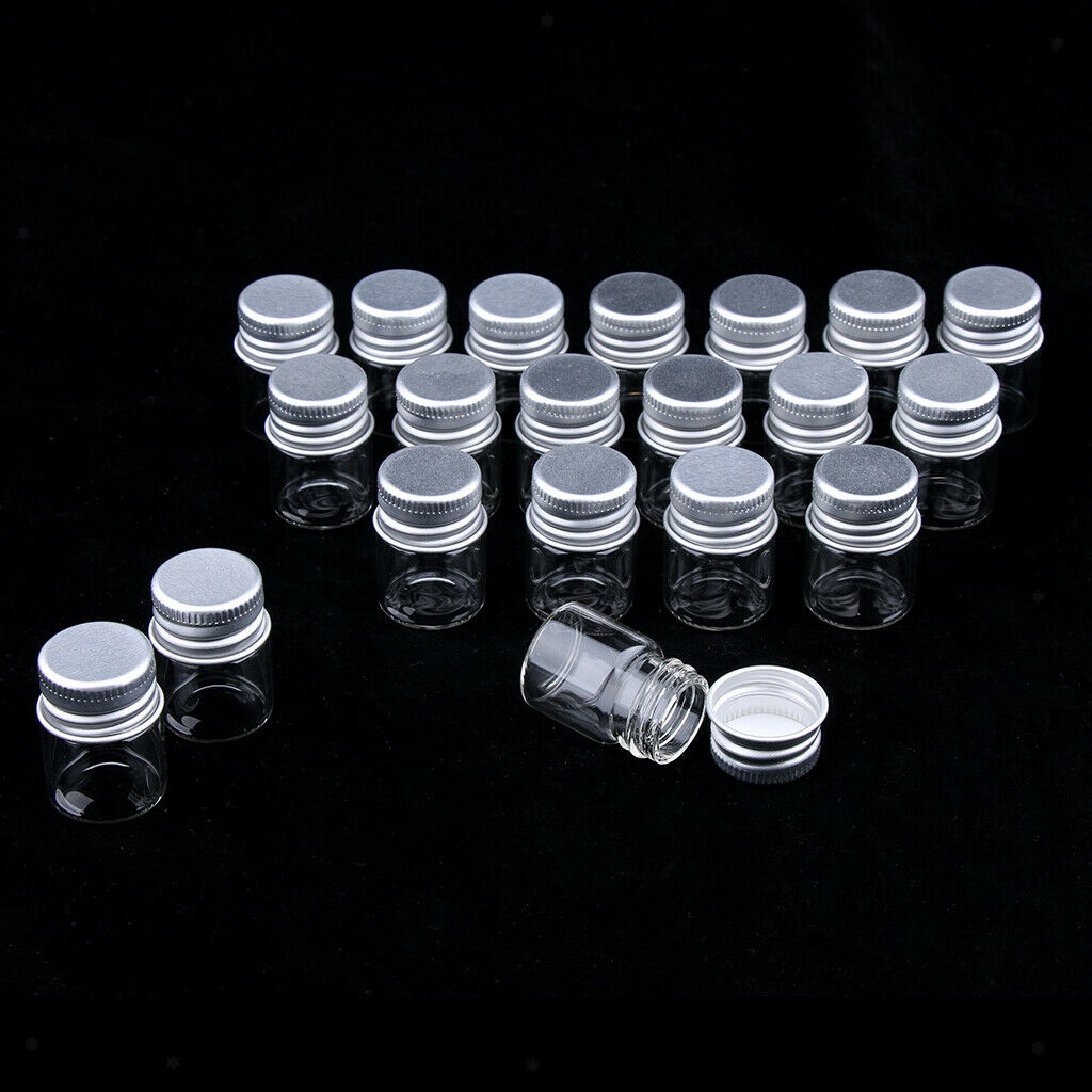 20-piece Refillable Round Glass Jars For Cosmetic Packaging For Cosmetic Travel