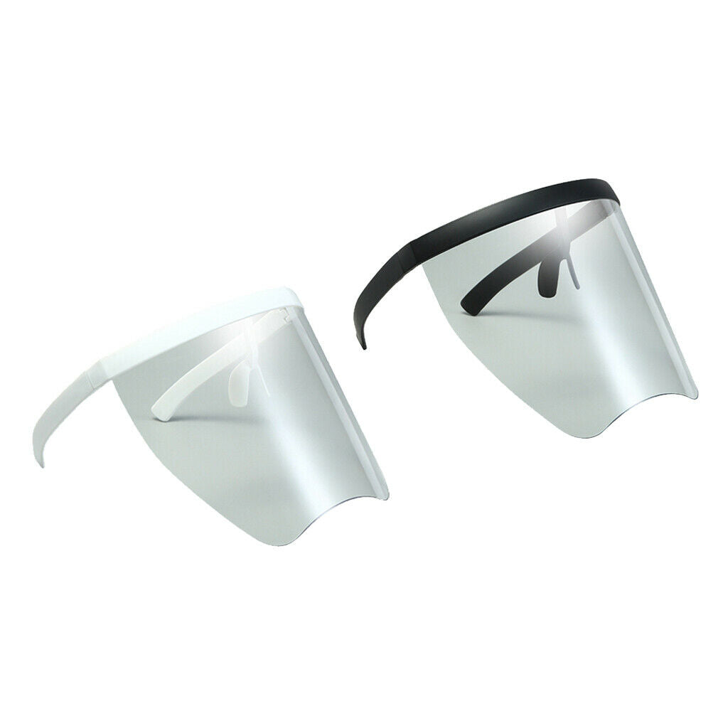 2pcs Large Safety Full Face Shield Goggles Clear Lens Sunglasses Wrap Visor