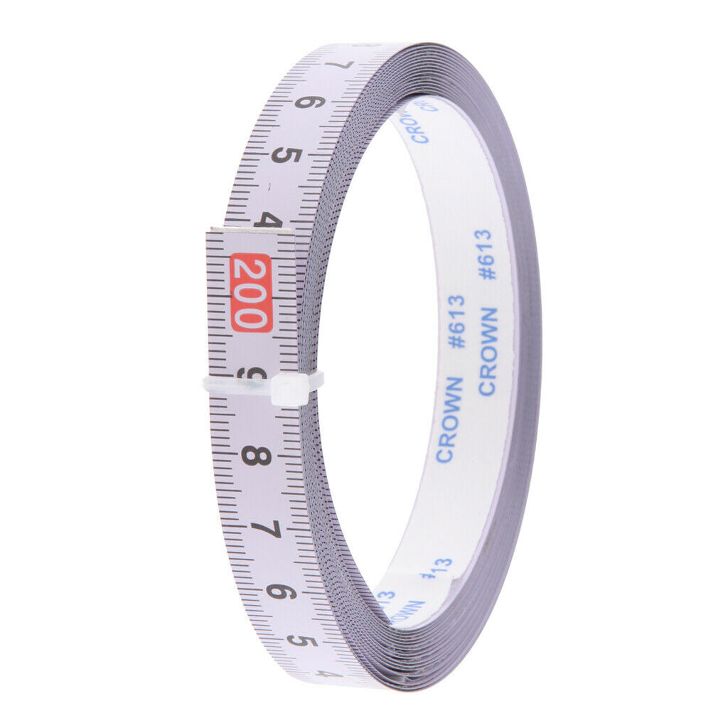 3Pcs Steel Miter Saw Tape Measure Self Adhesive Ruler 1M-0-1M, 2M-0-2M