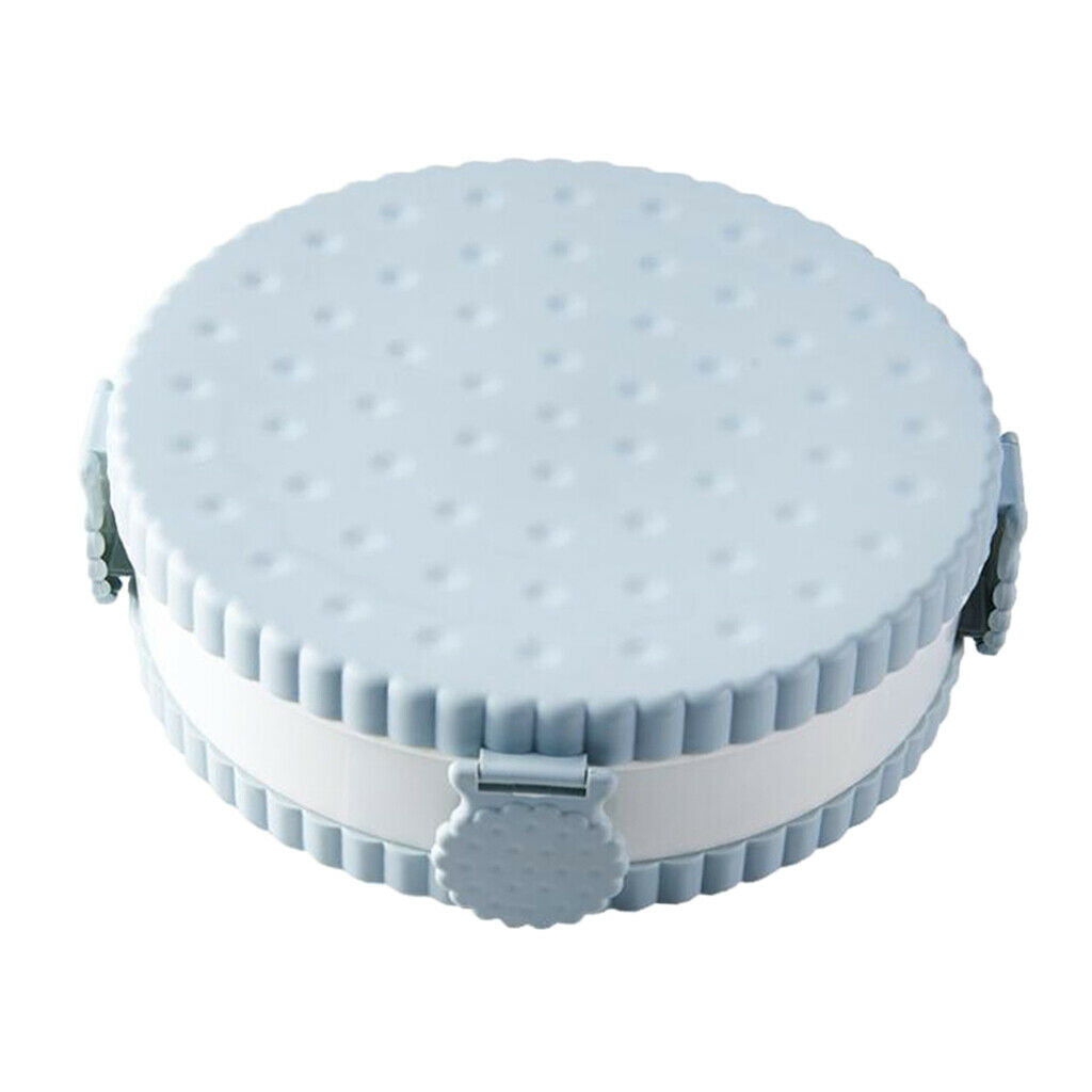 Food Storage Container Dividers Compartments Airtight Leakproof Round Blue