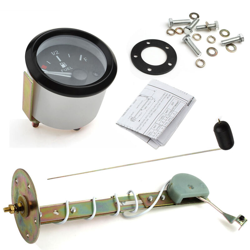 2" 52MM Car Automobile Universal 12V FUEL LEVEL METER DIAL GAUGE E-1/2-F Pointer