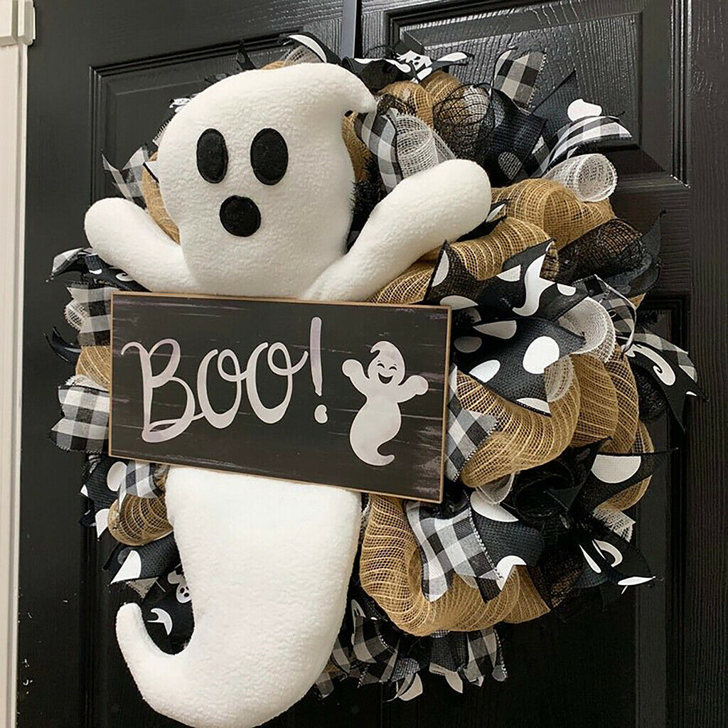 Lively Spooky Wreath Decors Halloween Front Door Garlands Decorations Gifts