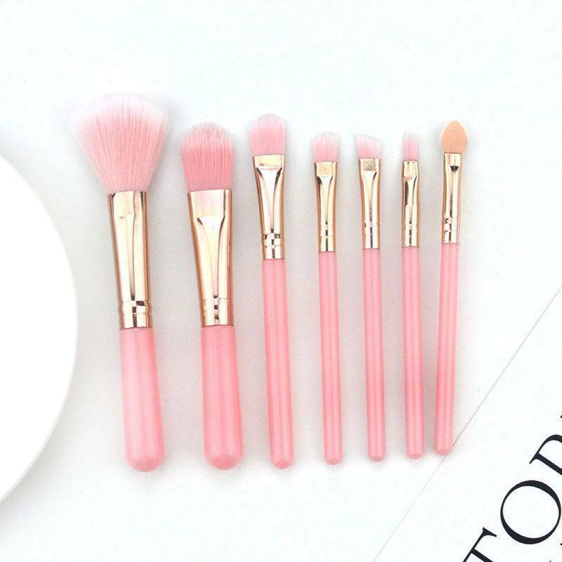 Makeup Brushes Set Face Cosmetic Eye Shadow Blush Brush Make Up Tool 7Pcs Hot~