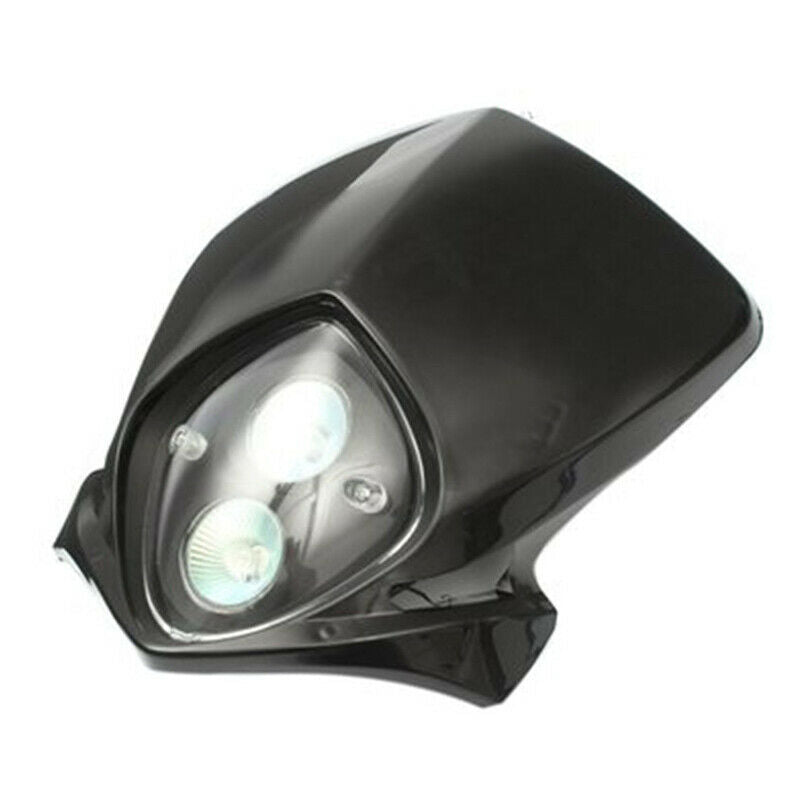 12V Motorcycle Dirt Bike Headlight Fairing Lamp Dual Light Driving Lamp  Amber