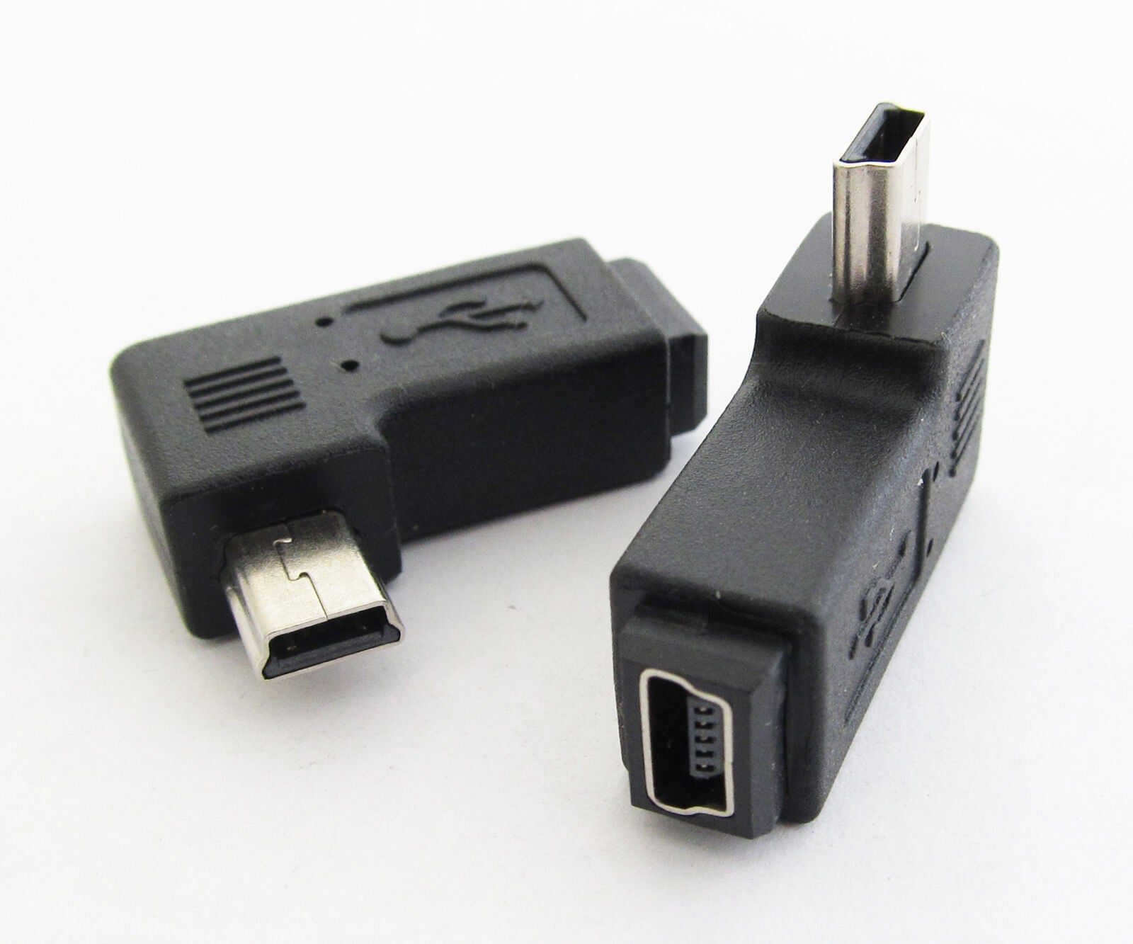 10pcs Mini 5pin USB Male To Female Right Angle 90 degree USB Adapter Connector