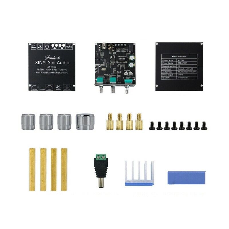 Bluetooth 5.0 Treble and Bass Adjustment Audio Power Amplifier Board,DIY PowerV9