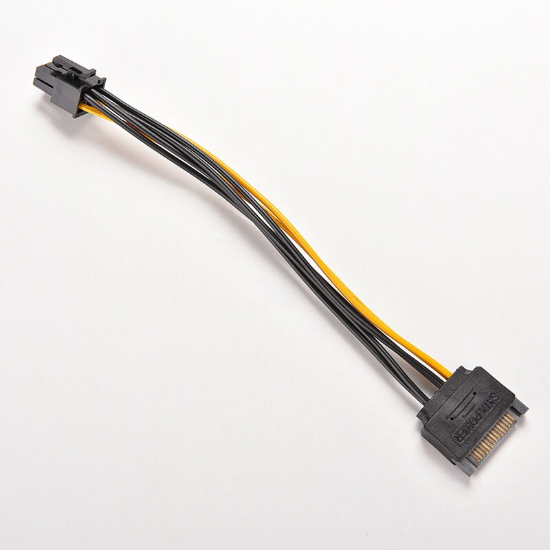 20cm SATA 15 Pin Male to 6 Pin PCI-Express PCI-E Card Power Adapter Cable、.Z NC