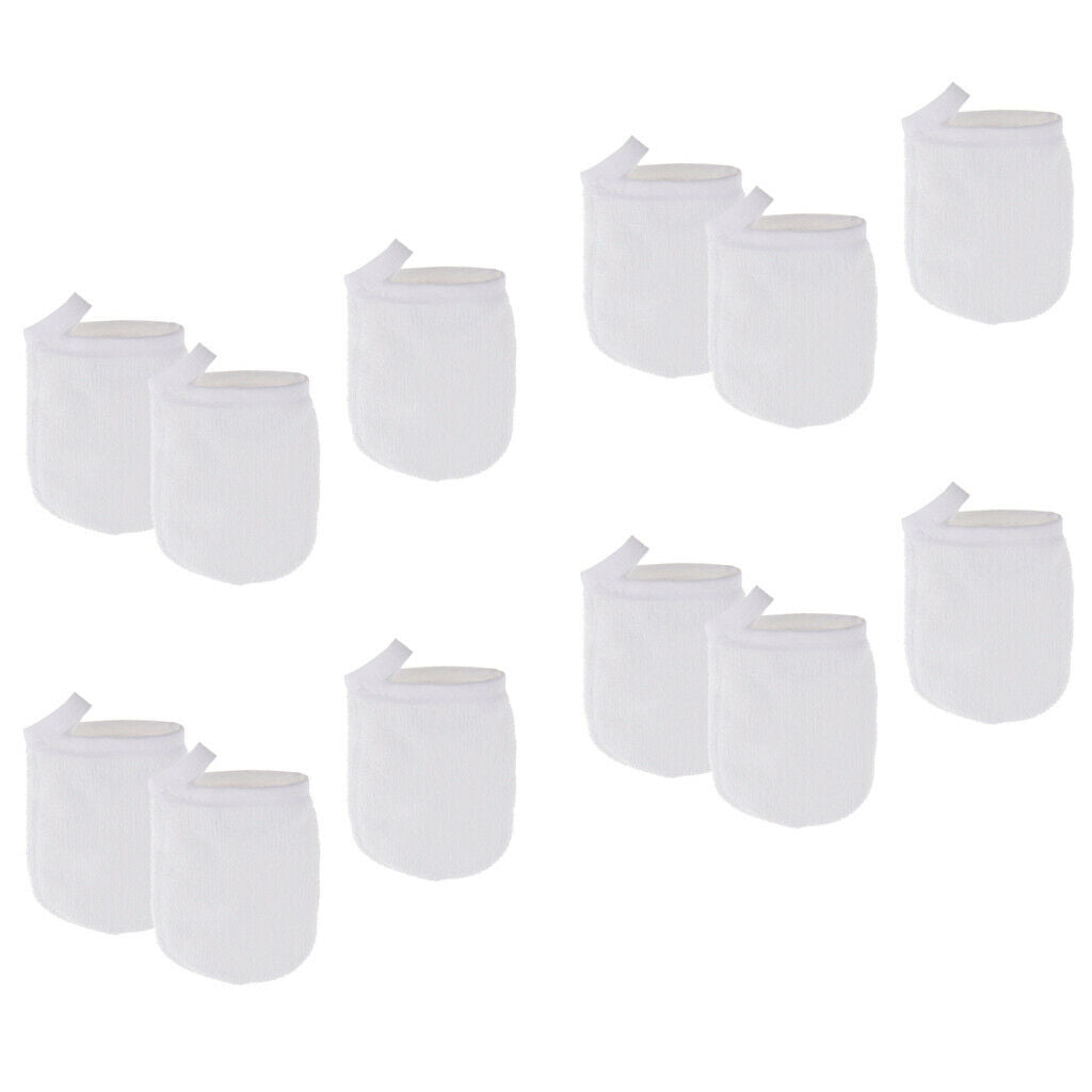 12x Reusable Facial Exfoliating Cloth Face Towel Makeup Removal Clean Gloves