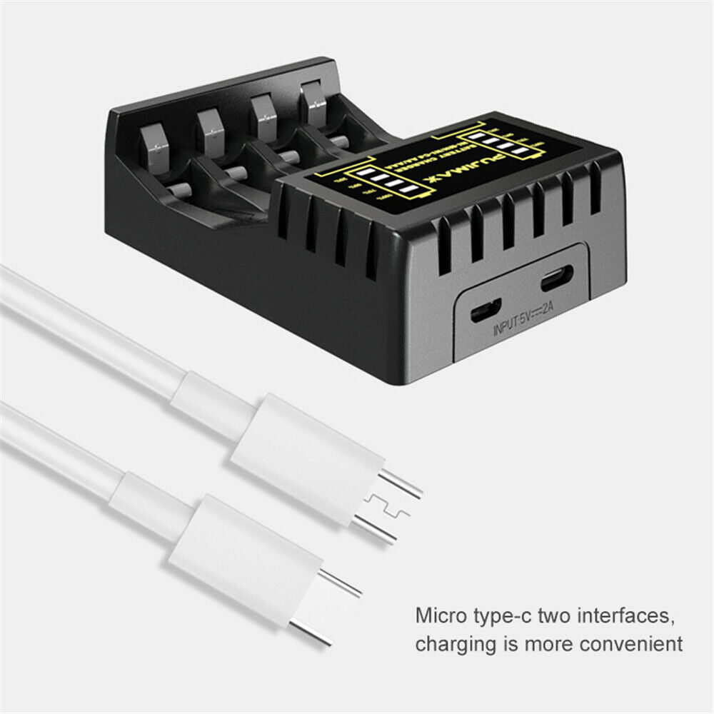 Battery Charger for AA/AAA Ni-MH Ni-Cd Rechargeable Batteries with Power Display