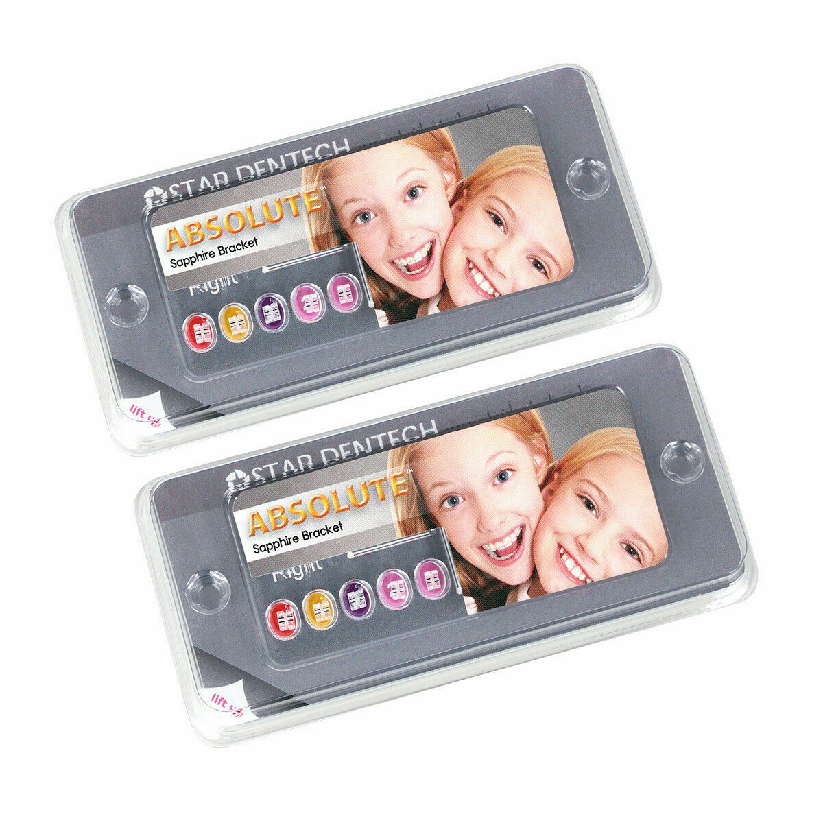 10 Kits Dental Orthodontic Ceramic Bracket Monocrystalline Roth.018" 345 Hooks