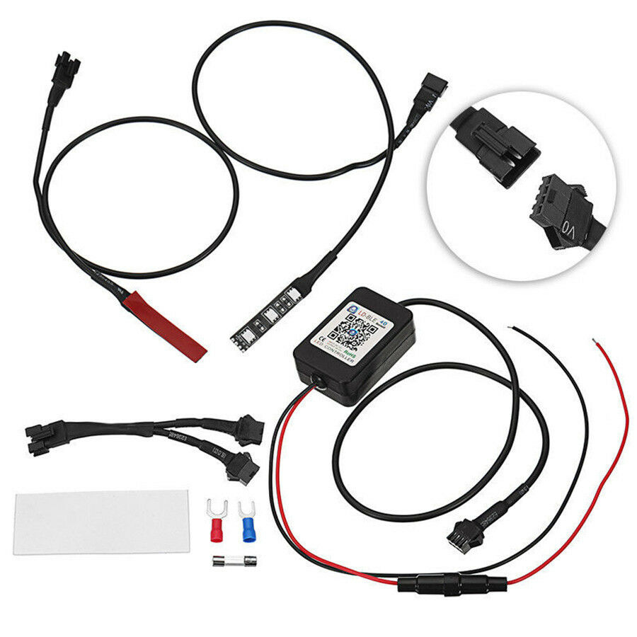 2x Universal RGB Demon Devil Eyes LED Wireless App Control For Car Headlight 12V