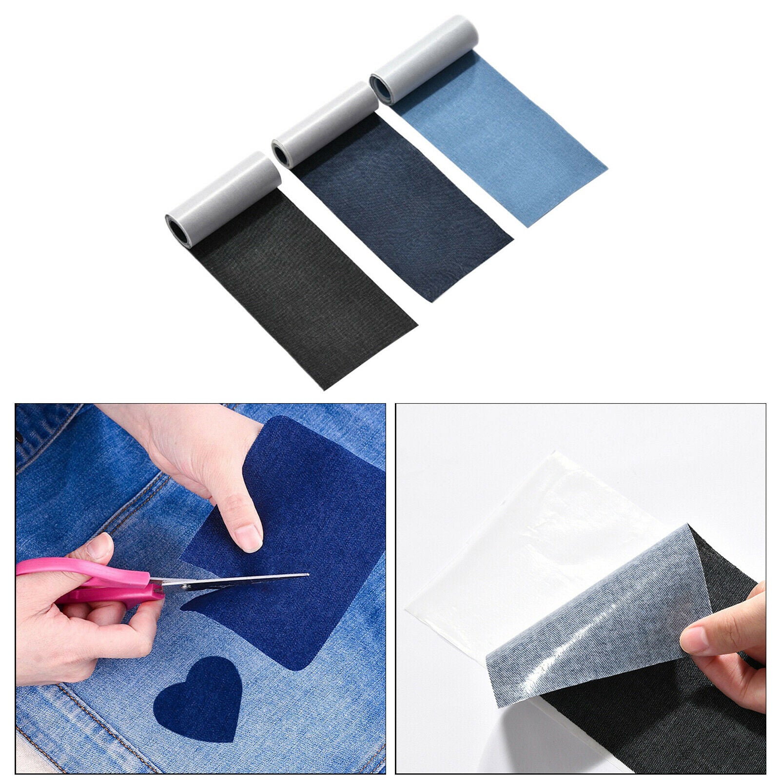 Denim Patches Repair Self-Adhesive Protable Multicolor for Jackets Children