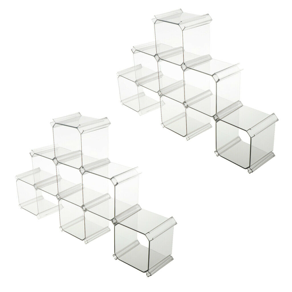 Adjustable Plastic Drawer Closet 12-Grid Divider Organizer Container Home