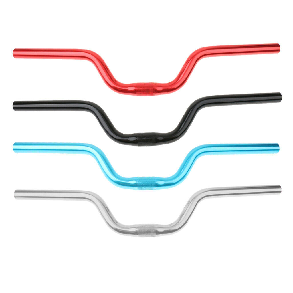 Alloy Mountain Bike Cycling Fixed Gear Riser Handlebars 25.4mm 52cm Blue