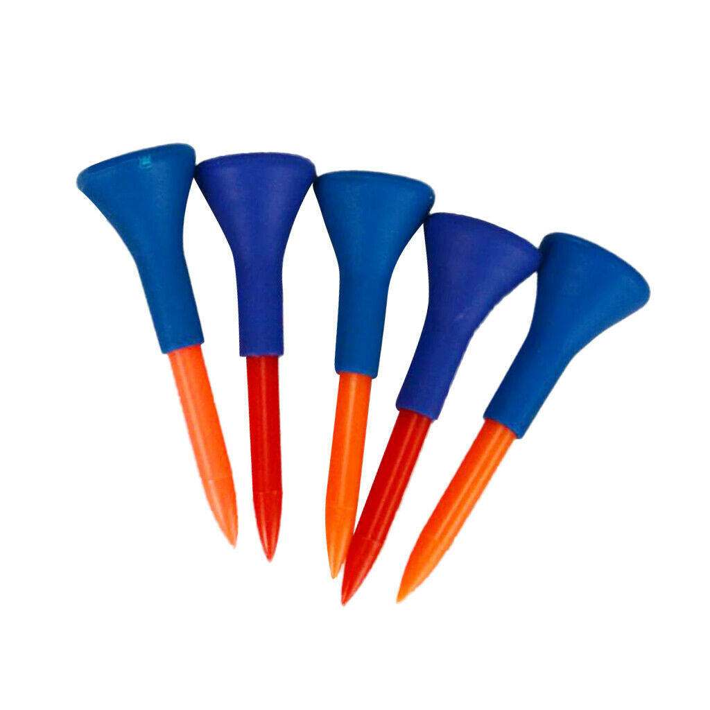 2X 5 Pieces/Set Durable Soft Rubber Cushion Top Golf Tees Random Color Medium