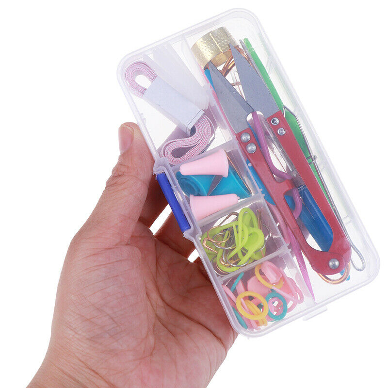 1 Set Knitting Tools Crochet Needle Hook Accessories Weave w/Case Box Yar.l8