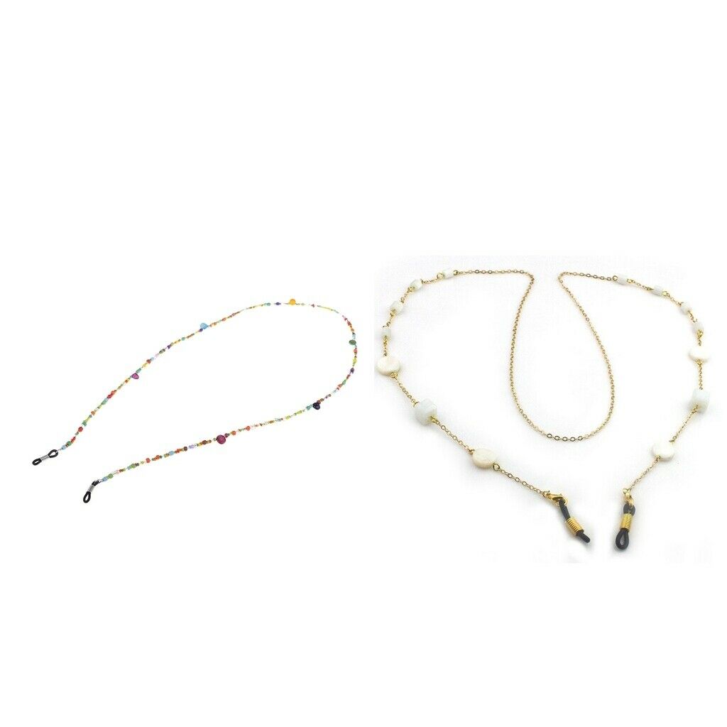 2x Exquisite Sunglasses Necklace Cord Delicate Sunglasses Spectacles Chain