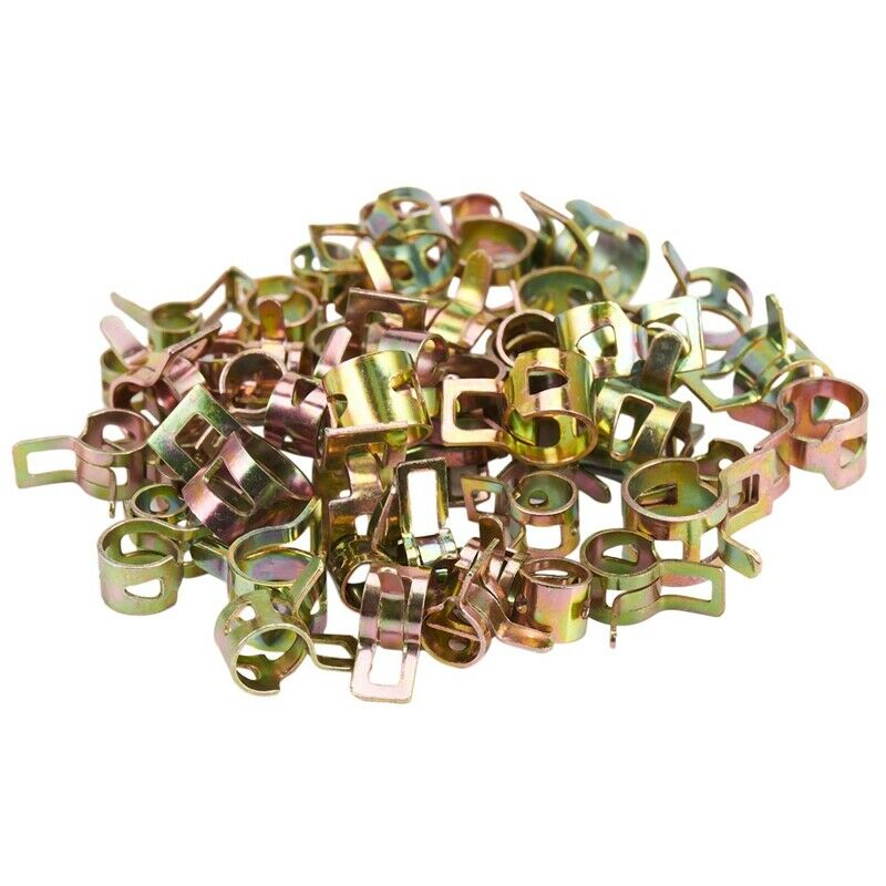 50Pcs 5/6/7/8/9mm Sp Clip Fuel Line Hose Water Pipe Air Tube Clamps Fastener EA1