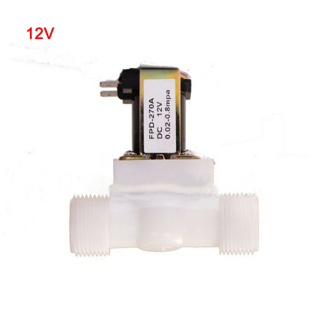 Water Solenoid Valve Electric Magnetic 12V N/C Air Inlet Flow Switch 1/2In NICE