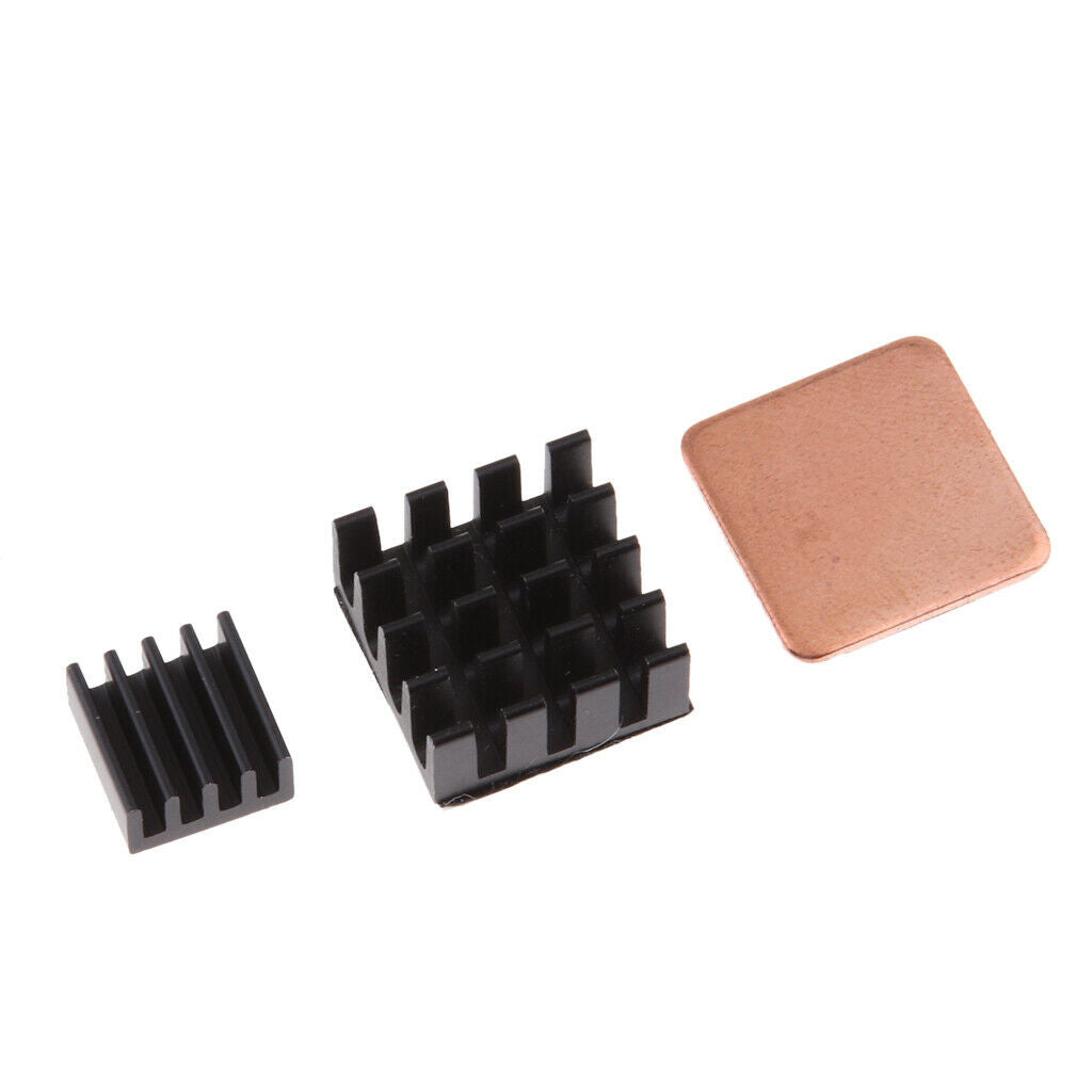 3Pcs Adhesive Aluminum Heatsink Cooling Kit For Raspberry Pi 2/3
