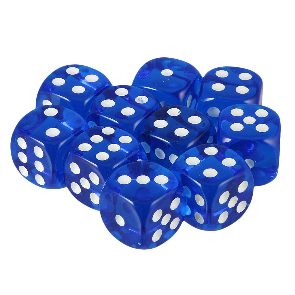 20 Piece 6 Sided Gaming Dice Set, 16mm Round Corner Dice for Playing Games, Such