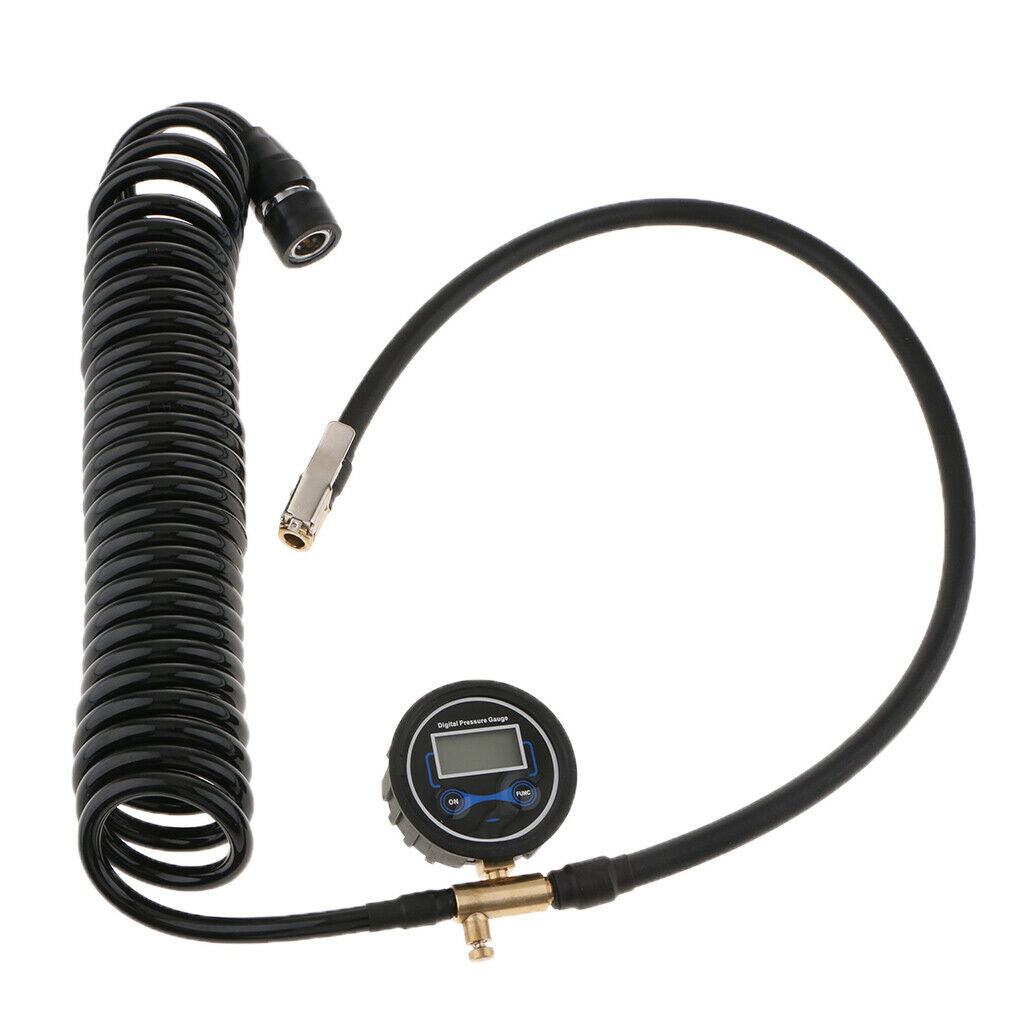 Universal Car Motorcycle Wheel Tire Pressure Inflator Tester Gauge with Pipe