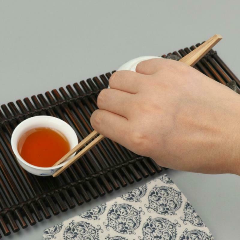 Bamboo Tongs Wood Food Toast Salad Tongs Toaster Bacon Sugar Ice Tea Tong C KX