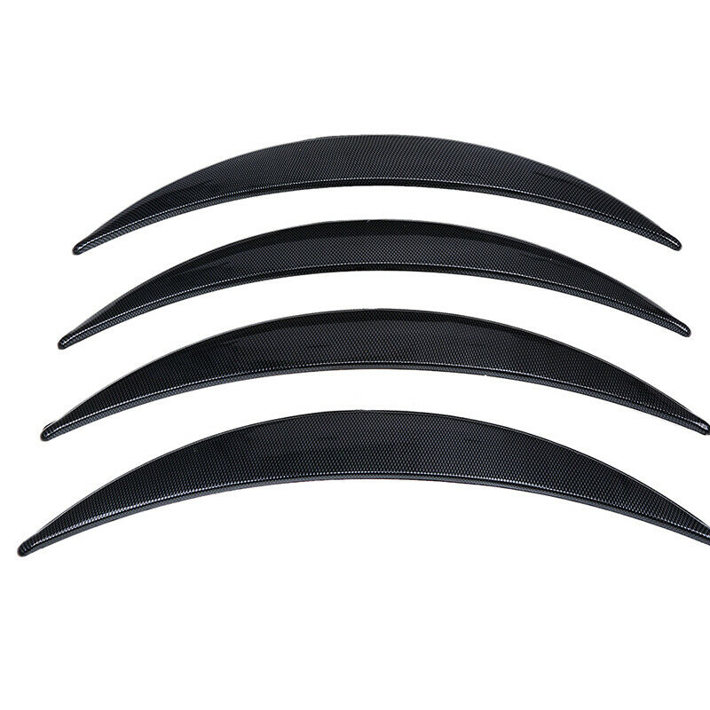 4pcs Car Wheel Eyebrow Arch Protector Trim Lips Fender Flares Carbon Fiber Look