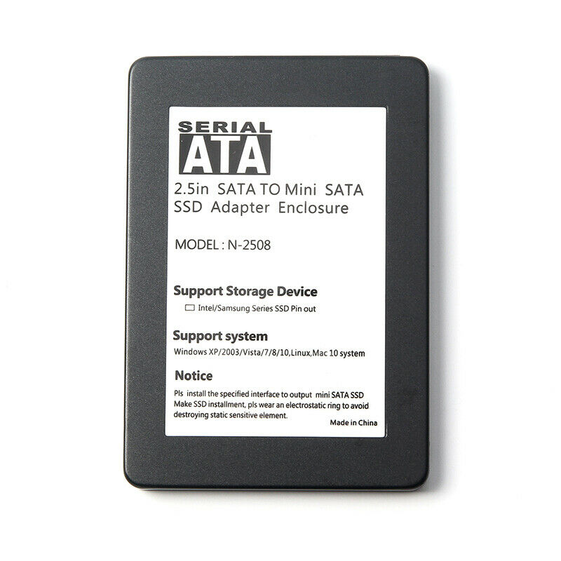 mSATA SSD to 2.5 inch SATA 3 Adapter Card with 7mm Aluminium Thickness Case
