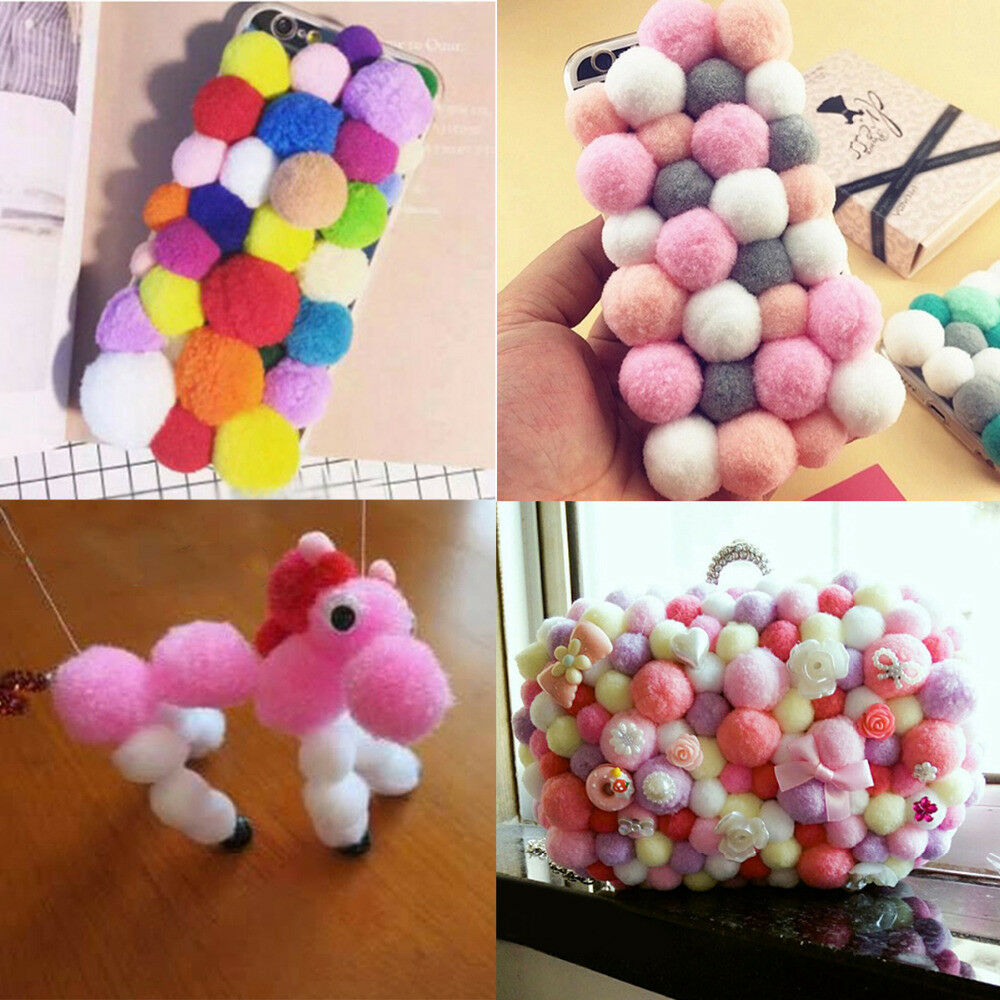 100pcs/Pack Mixed Color Wool Felt Balls Handmade Making DIY Beads 1cm Lots