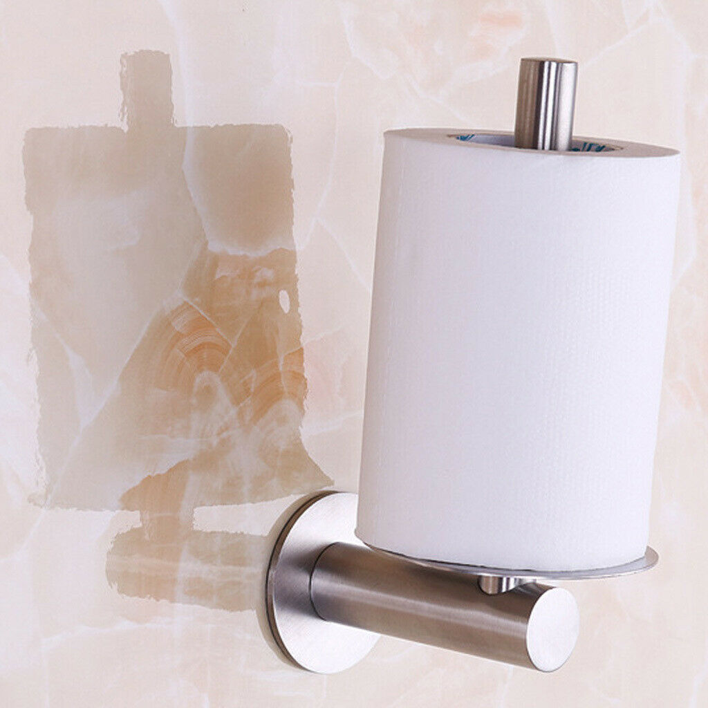 1 Piece Stainless Steel Wall Mounted Paper Towel Holder Toilet Roll Holder
