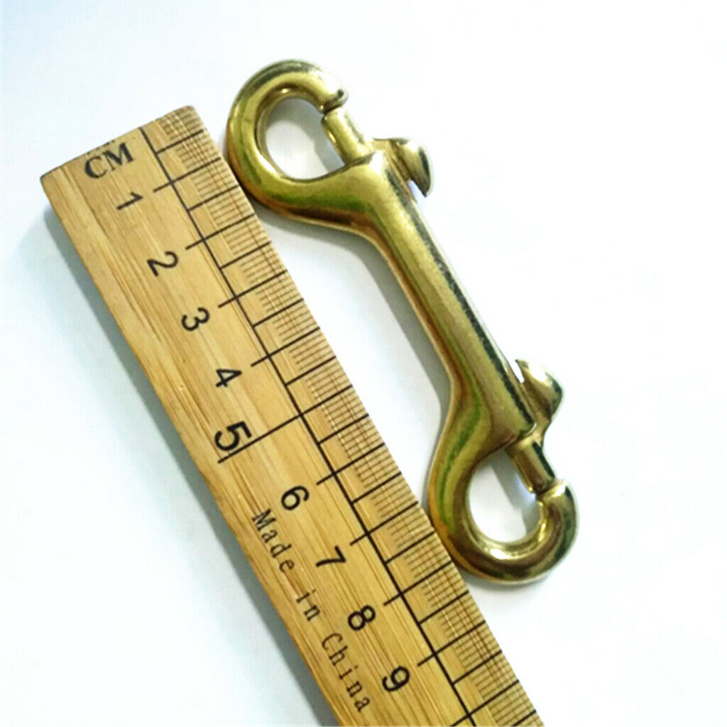 Double End Bolt   Clip Snap Hook Key Chain Heavy Duty Brass 3-1/2