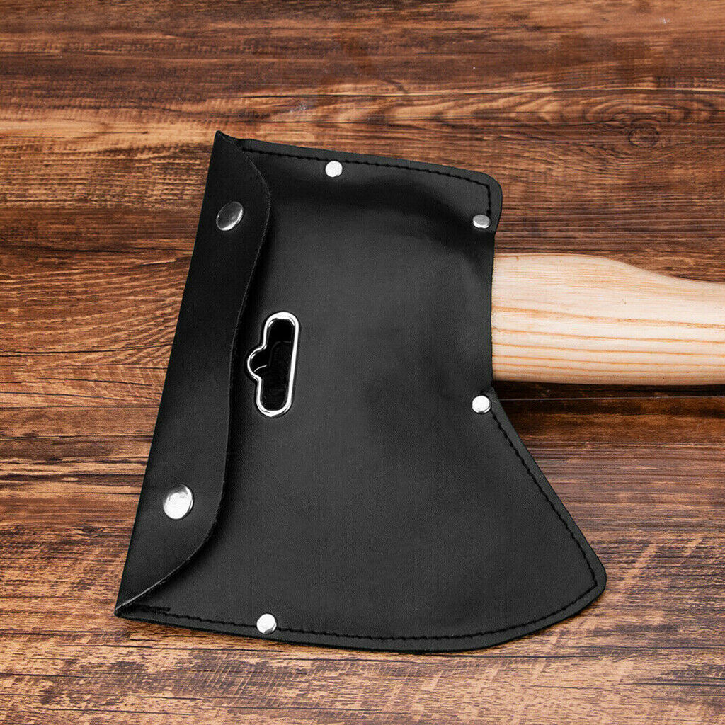 1pc Wear Resistant Durable Leather Ax Axe Blade Cover Sheath with Hook
