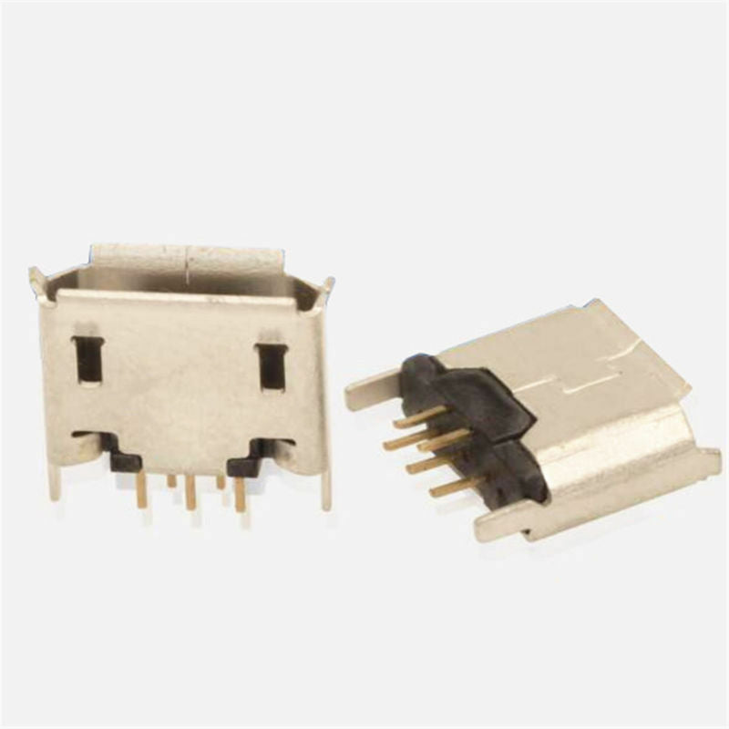 10PCS Micro USB Type B Female 5 Pin Legs PCB SMD DIP Soldering Socket Connectors