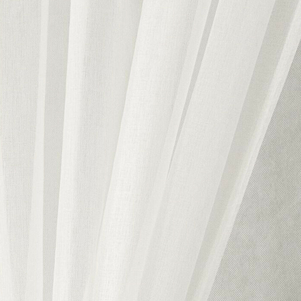 2x French Door Curtains Patio Window Panel Light Filtering 25x72in White