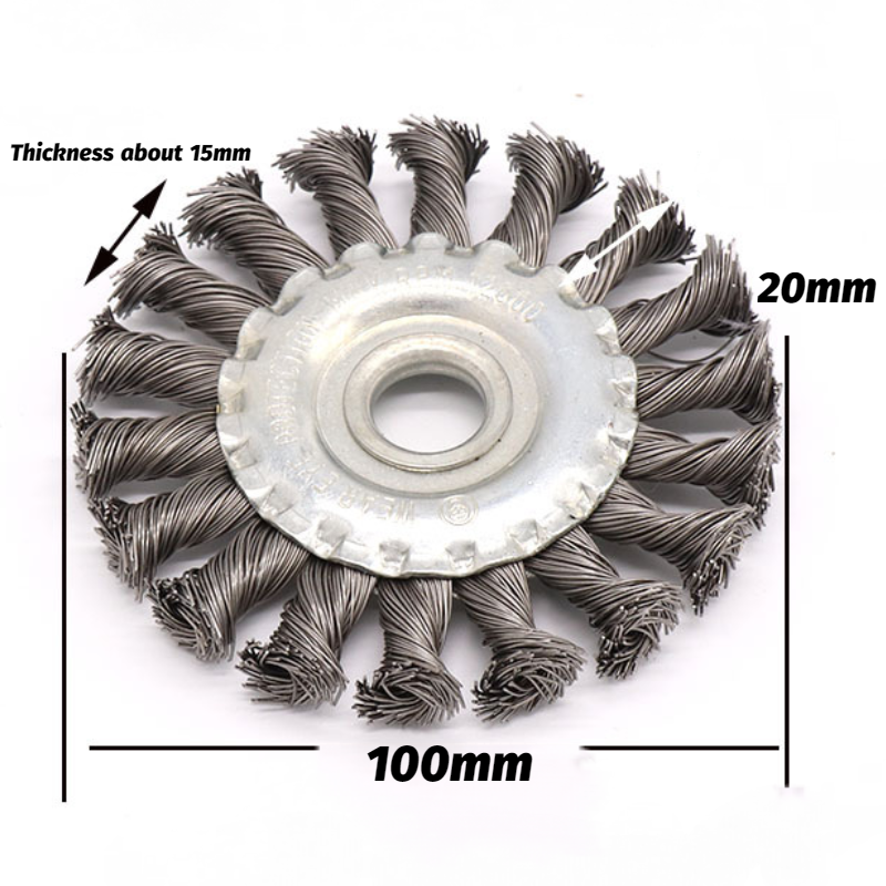 4Pcs75Mm Twisted Wire Bowl Type Wire Wheel Screw Interface Wire Wheel Wire Brush