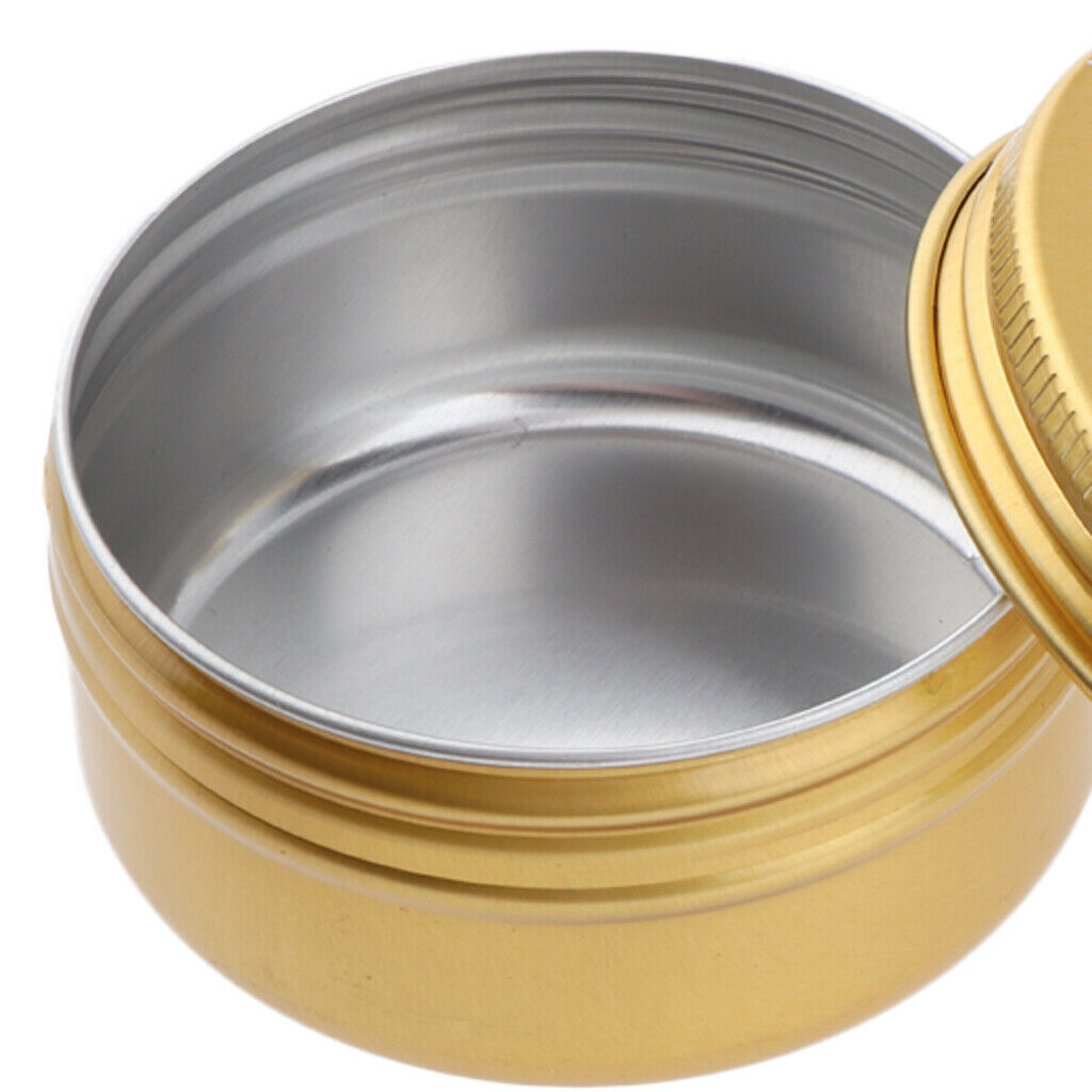 15pcs Empty Makeup Aluminium Pot Jar Tin Lip Balm Container Storage Box 50ml