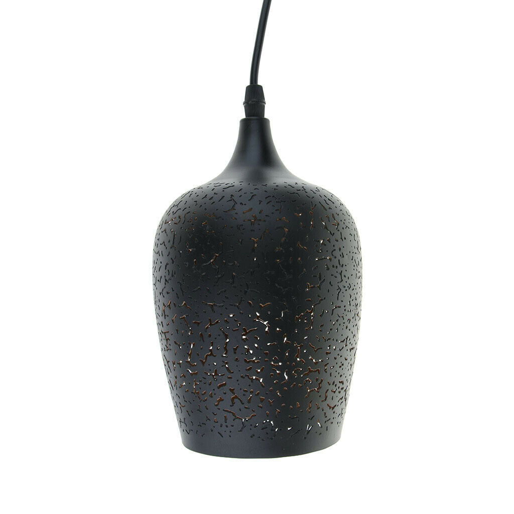 Industrial Style Replacement Bell Shaped Lamp Shade,20x13cm, Black,Vase Design
