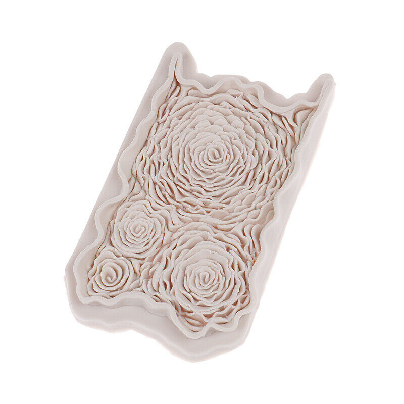 Three-dimensional rose flower fondant pattern silicone mold DIY  baking toolBDA