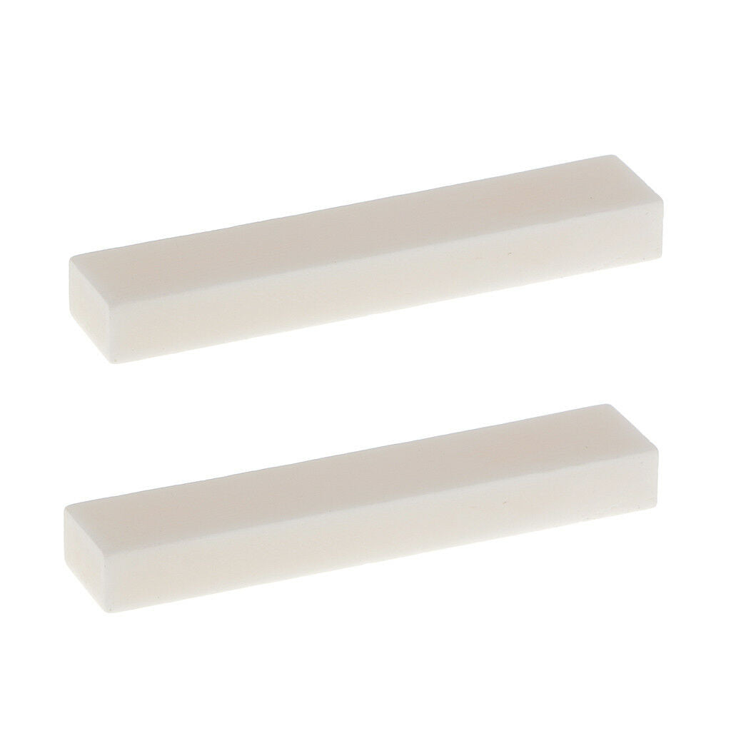 2pcs 52mm Cattle Bone Blank Unslotted Guitar Nuts for Handmade Guitar DIY