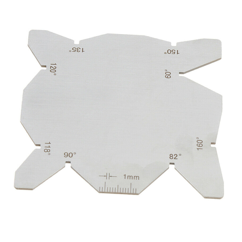 Universal Stainless Steel Drill Grinding Gauge 60 70 90 118 125 Degree Perfect