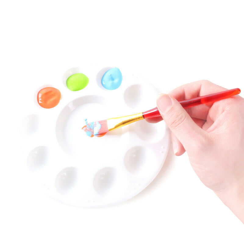 5Pcs/set 10Grid Watercolor Oil Paint Painting Tray Mixing Palette Artist Dra^DD