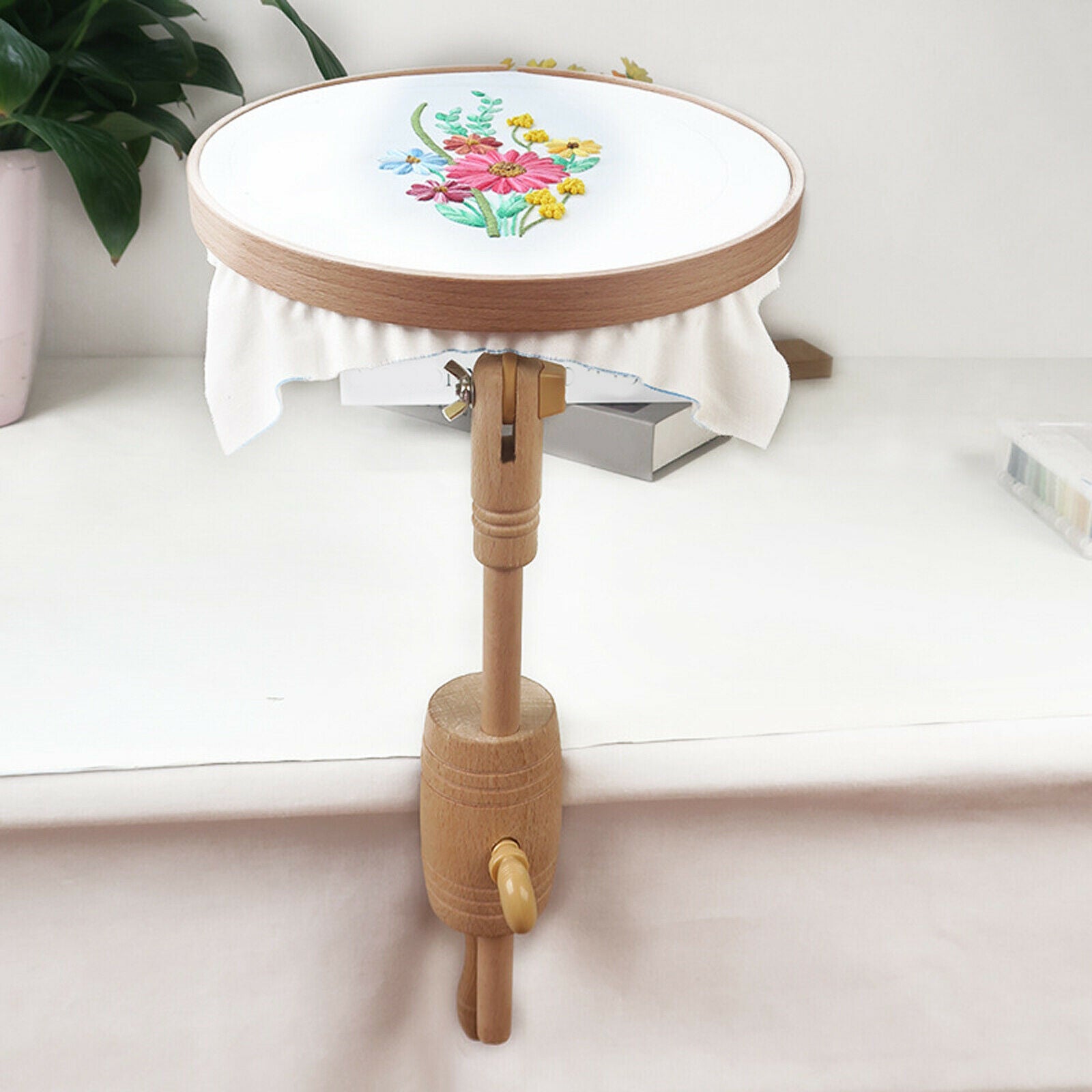 Embroidery Stand Desktop Embedded Adjustable Cross Stitch Lap for Gift