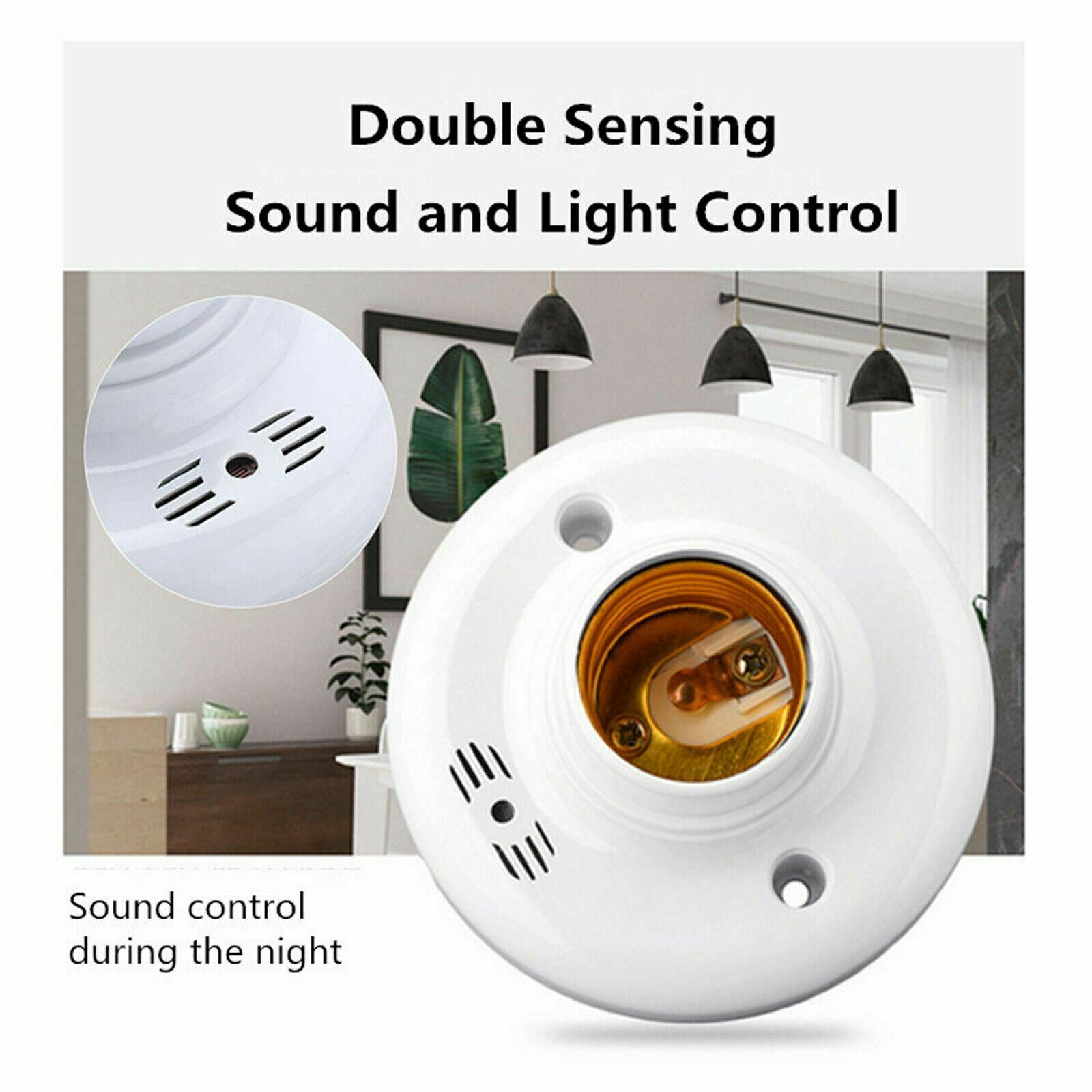 E27 Sound Voice Motion Control Delay Sensor Switch Light Lamp Bulb Socket Holder