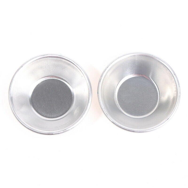 25Pcs Aluminum Alloy Egg Tart Molds Round Shape Cupcake Mini Pie Baking MoldsI7