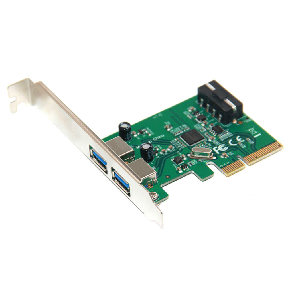 PCI-E 4x Express to 2 Ports USB 3.1 Add on Expansion Card Adapter 10 Gbps