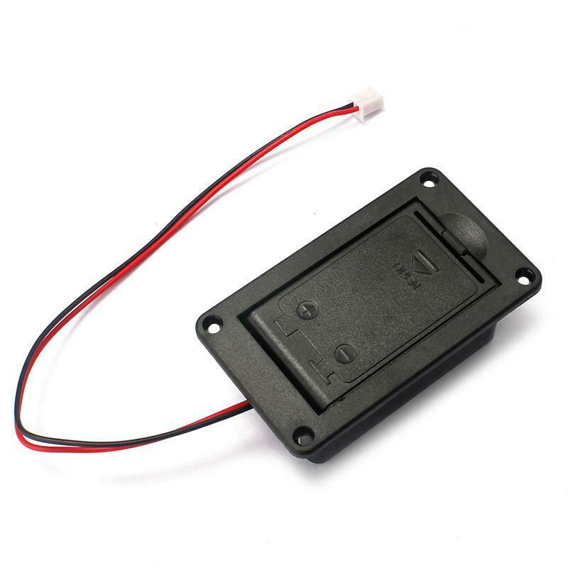 1PC 9V Battery Holder Case Box Cover For Guitar Bass Active Pickup Connector