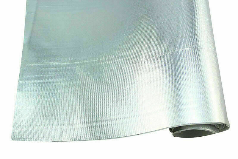 Auto Car ATV Exhaust Engine Heat Shield Barrier Aluminum -Fiberglass 12" x 39.4"