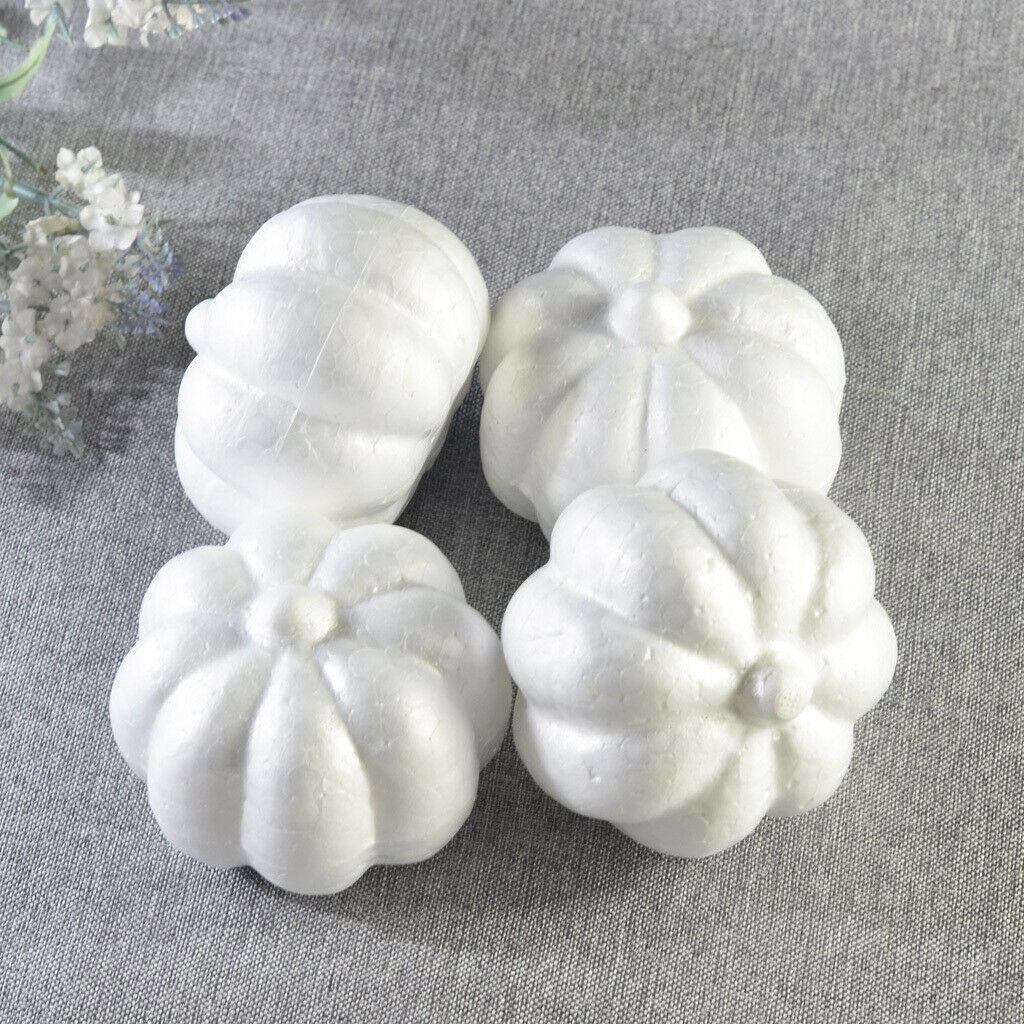 10pcs White Halloween Pumpkin Polystyrene Styrofoam Foam Decor DIY Kid Craft